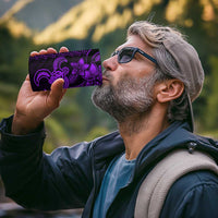 Purple Hawaiian Kakau Turtle 4 in 1 Can Cooler Tumbler Polynesian Tribal LT9 - Polynesian Pride