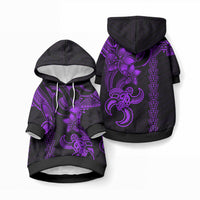 Hawaiian Tribal Kakau Turtle - Purple Pet Hoodie LT9 Pullover Purple - Polynesian Pride