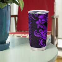 Purple Hawaiian Kakau Turtle Tumbler Cup Polynesian Tribal LT9 - Polynesian Pride