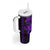 Purple Hawaiian Kakau Turtle Tumbler With Handle Polynesian Tribal