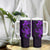 Purple Hawaiian Kakau Turtle Tumbler With Handle Polynesian Tribal