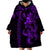 Hawaiian Tribal Wearable Blanket Hoodie Polynesian Kakau Turtle - Purple LT9 - Polynesian Pride