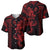 Hawaiian Tribal Baseball Jersey Polynesian Kakau Turtle - Red LT9 - Polynesian Pride