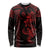 Hawaiian Tribal Long Sleeve Shirt Polynesian Kakau Turtle - Red LT9