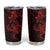 Red Hawaiian Kakau Turtle Tumbler Cup Polynesian Tribal