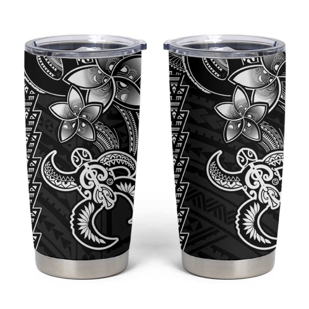 White Hawaiian Kakau Turtle Tumbler Cup Polynesian Tribal LT9 White - Polynesian Pride
