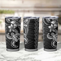 White Hawaiian Kakau Turtle Tumbler Cup Polynesian Tribal LT9 - Polynesian Pride