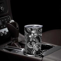 White Hawaiian Kakau Turtle Tumbler Cup Polynesian Tribal LT9 - Polynesian Pride