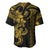 Hawaiian Tribal Baseball Jersey Polynesian Kakau Turtle - Yellow LT9 - Polynesian Pride