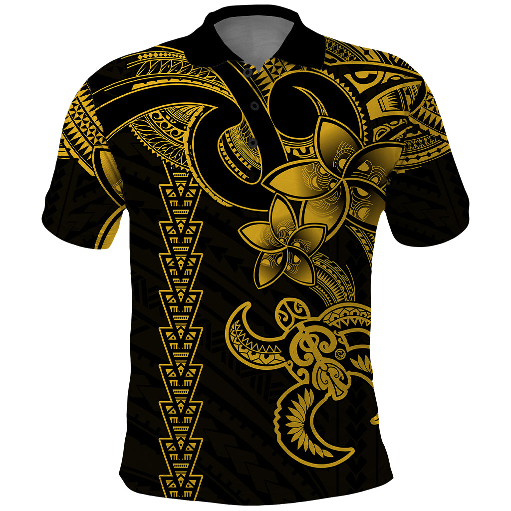 Hawaiian Tribal Polo Shirt Polynesian Kakau Turtle Yellow LT9 Yellow - Polynesian Pride