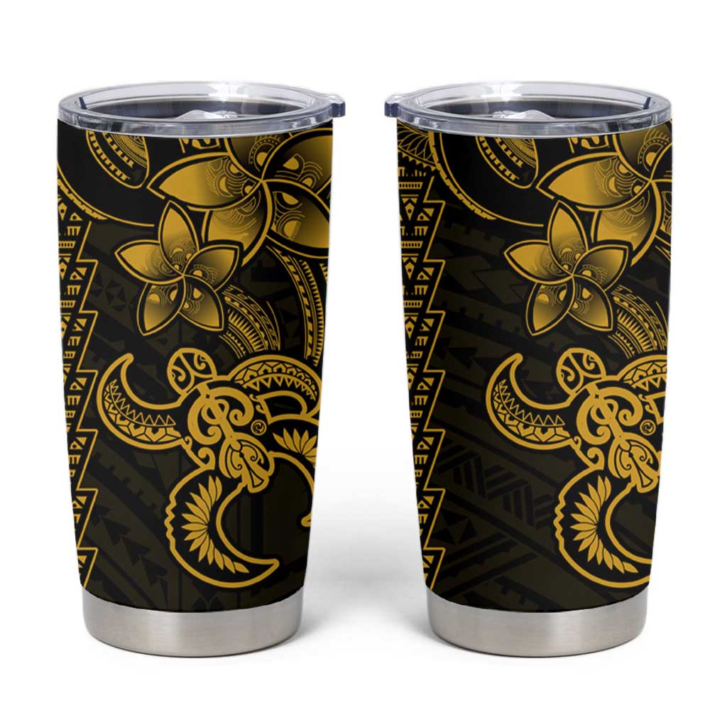 Yellow Hawaiian Kakau Turtle Tumbler Cup Polynesian Tribal LT9 Yellow - Polynesian Pride