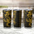 Yellow Hawaiian Kakau Turtle Tumbler Cup Polynesian Tribal