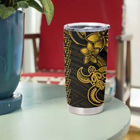 Yellow Hawaiian Kakau Turtle Tumbler Cup Polynesian Tribal LT9 - Polynesian Pride