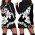 American Samoa Lotu Tamaiti Hoodie Dress White Sunday Plumeria Black Vibe