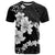 American Samoa Lotu Tamaiti T Shirt White Sunday Plumeria Black Vibe