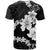 American Samoa Lotu Tamaiti T Shirt White Sunday Plumeria Black Vibe