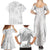 American Samoa Lotu Tamaiti Family Matching Summer Maxi Dress and Hawaiian Shirt White Sunday Plumeria White Vibe