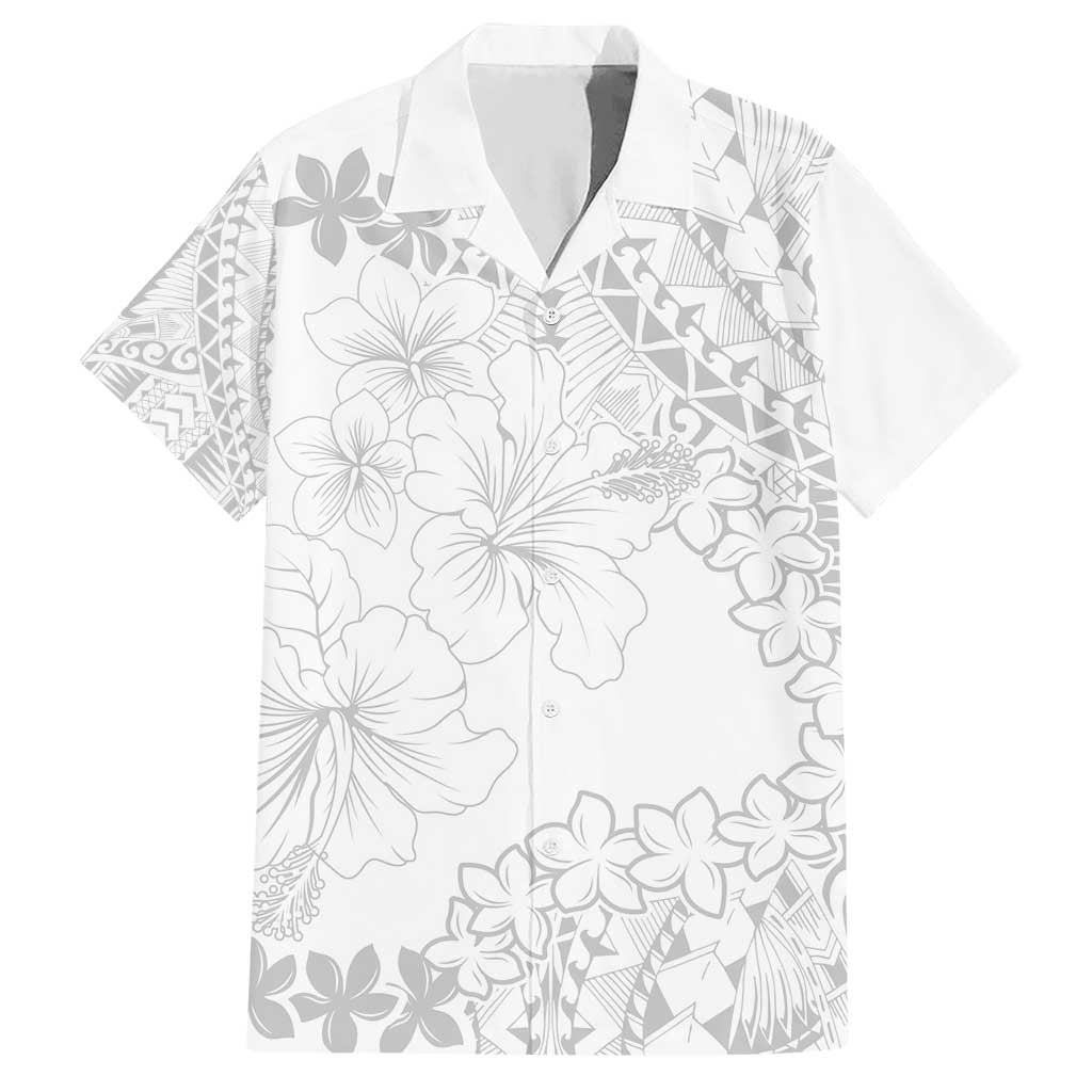 American Samoa Lotu Tamaiti Hawaiian Shirt White Sunday Plumeria White Vibe LT9 White - Polynesian Pride