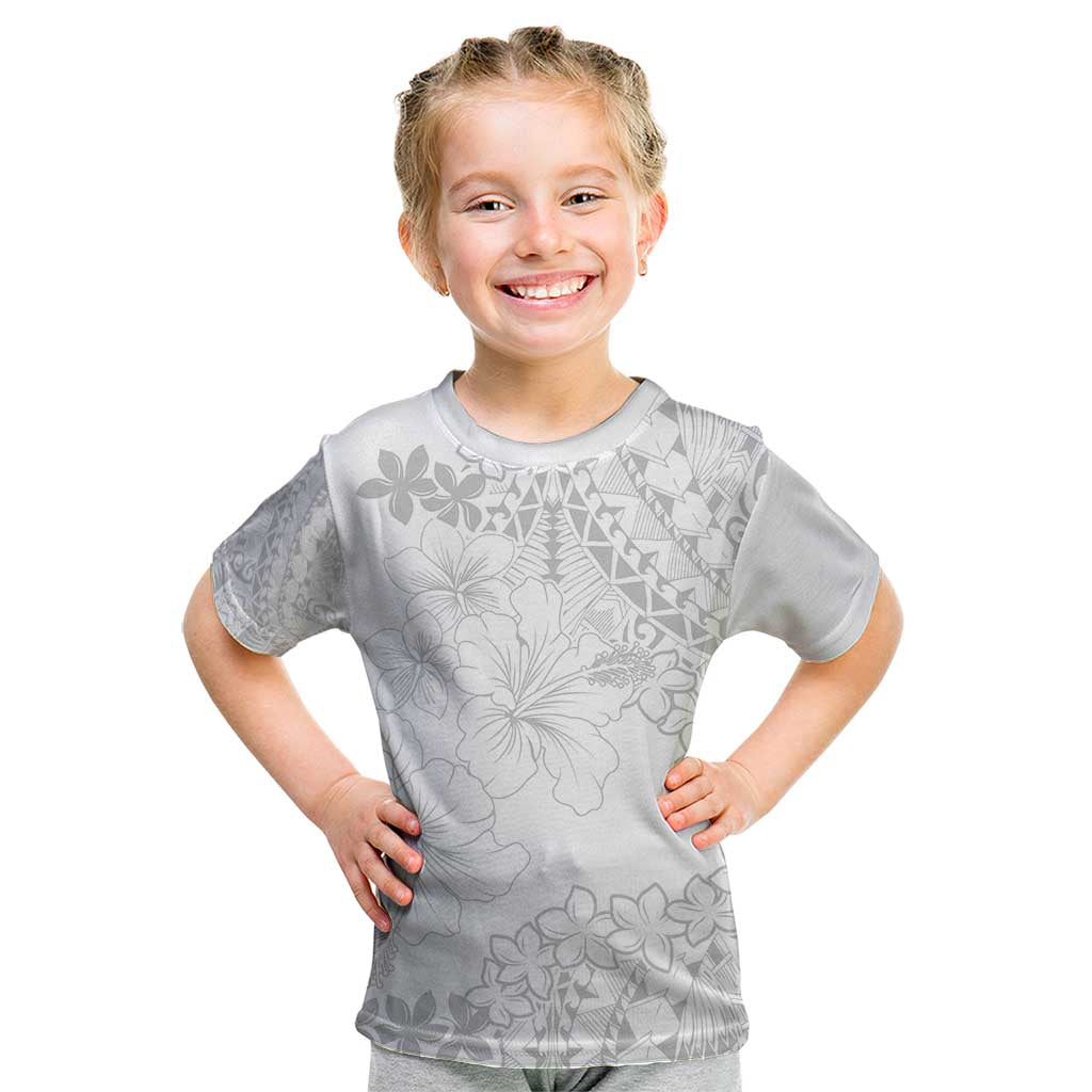 American Samoa Lotu Tamaiti Kid T Shirt White Sunday Plumeria White Vibe LT9 White - Polynesian Pride