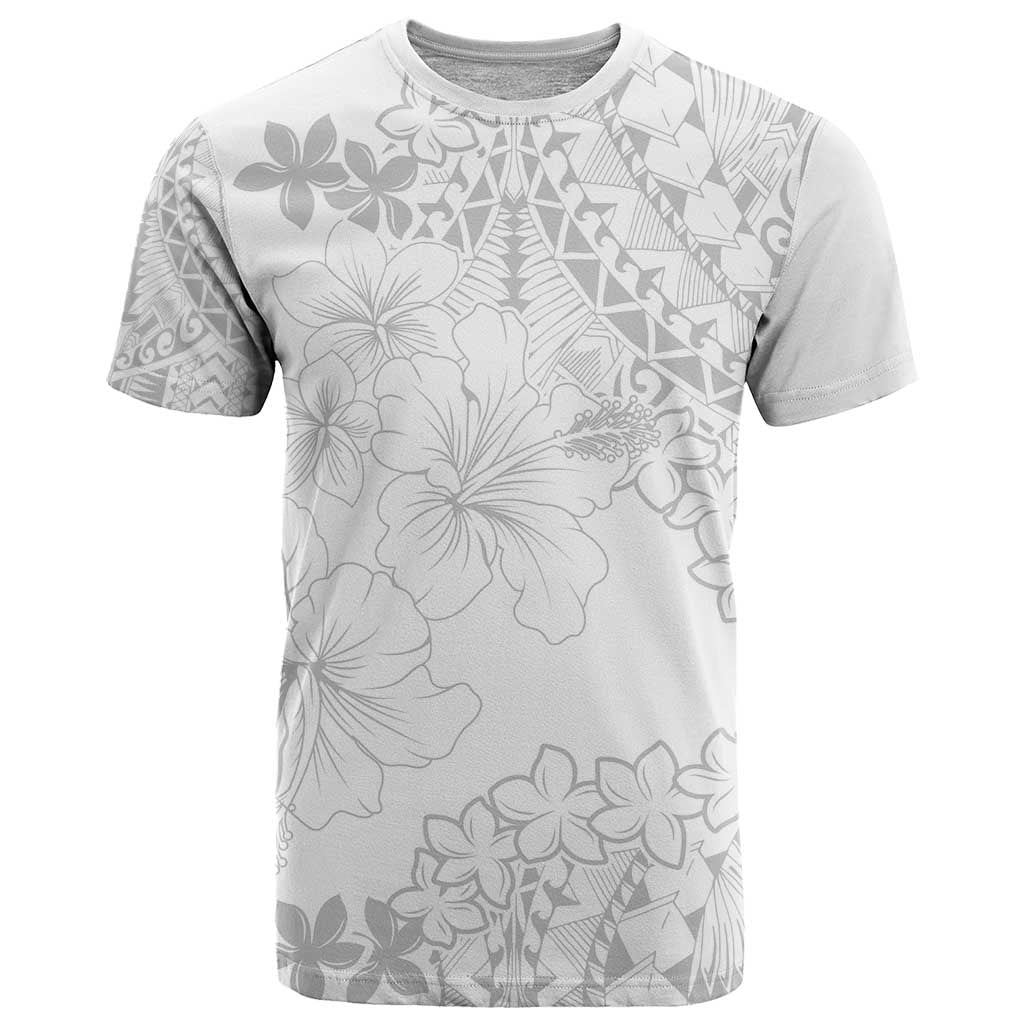American Samoa Lotu Tamaiti T Shirt White Sunday Plumeria White Vibe LT9 White - Polynesian Pride