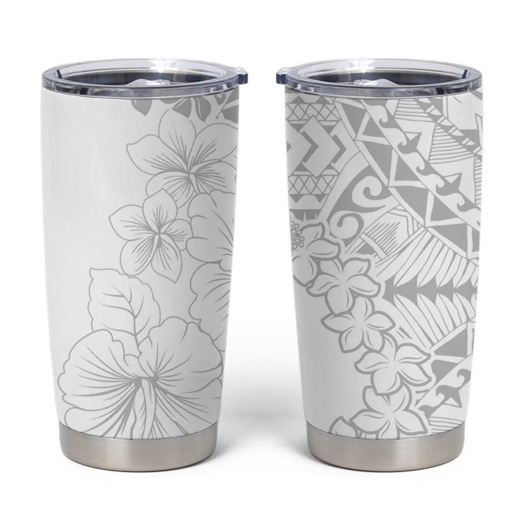 American Samoa Lotu Tamaiti Tumbler Cup White Sunday Plumeria White Vibe LT9 White - Polynesian Pride