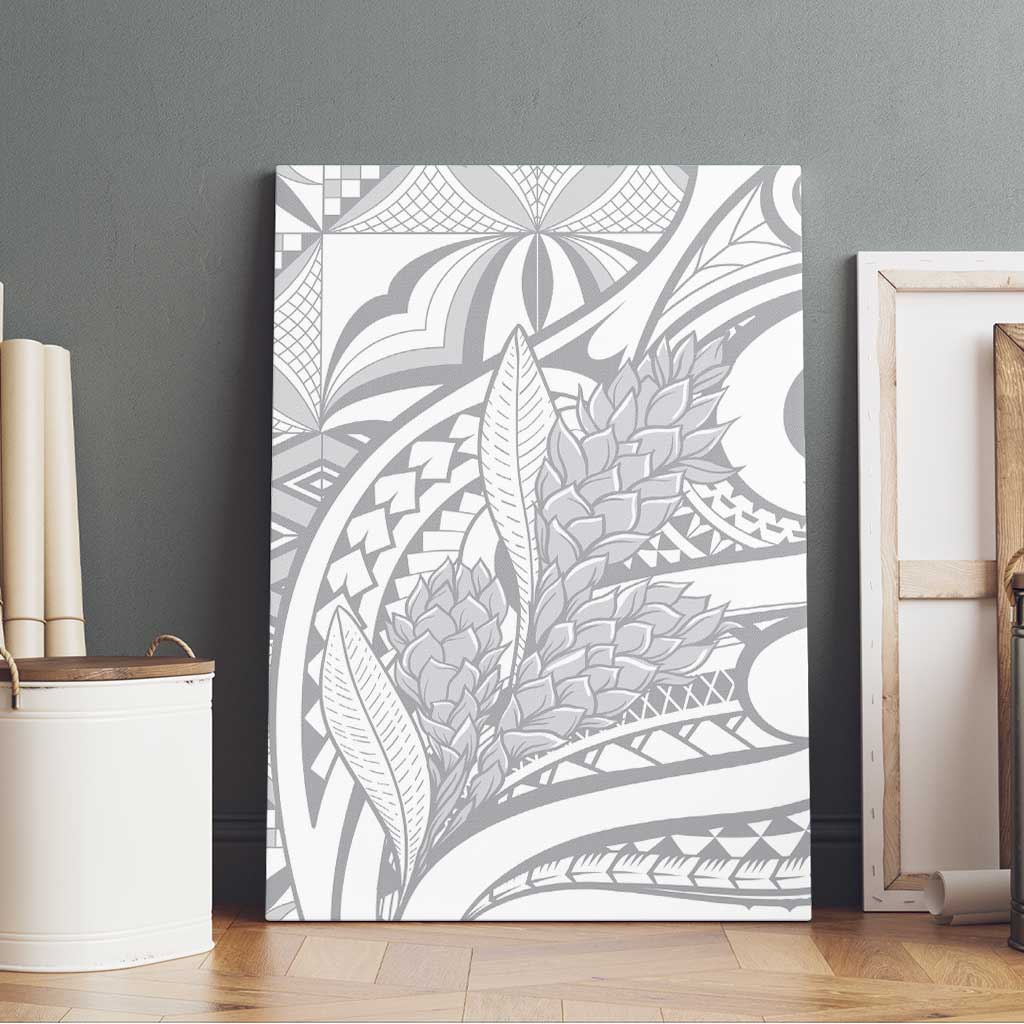 Lotu Tamaiti Samoa Siapo Canvas Wall Art White Sunday With Teuila Torch Ginger LT9 - Polynesian Pride