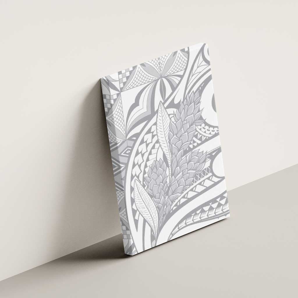 Lotu Tamaiti Samoa Siapo Canvas Wall Art White Sunday With Teuila Torch Ginger LT9 - Polynesian Pride