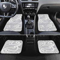Lotu Tamaiti Samoa Siapo Car Mats White Sunday With Teuila Torch Ginger LT9 Set 4pcs White - Polynesian Pride