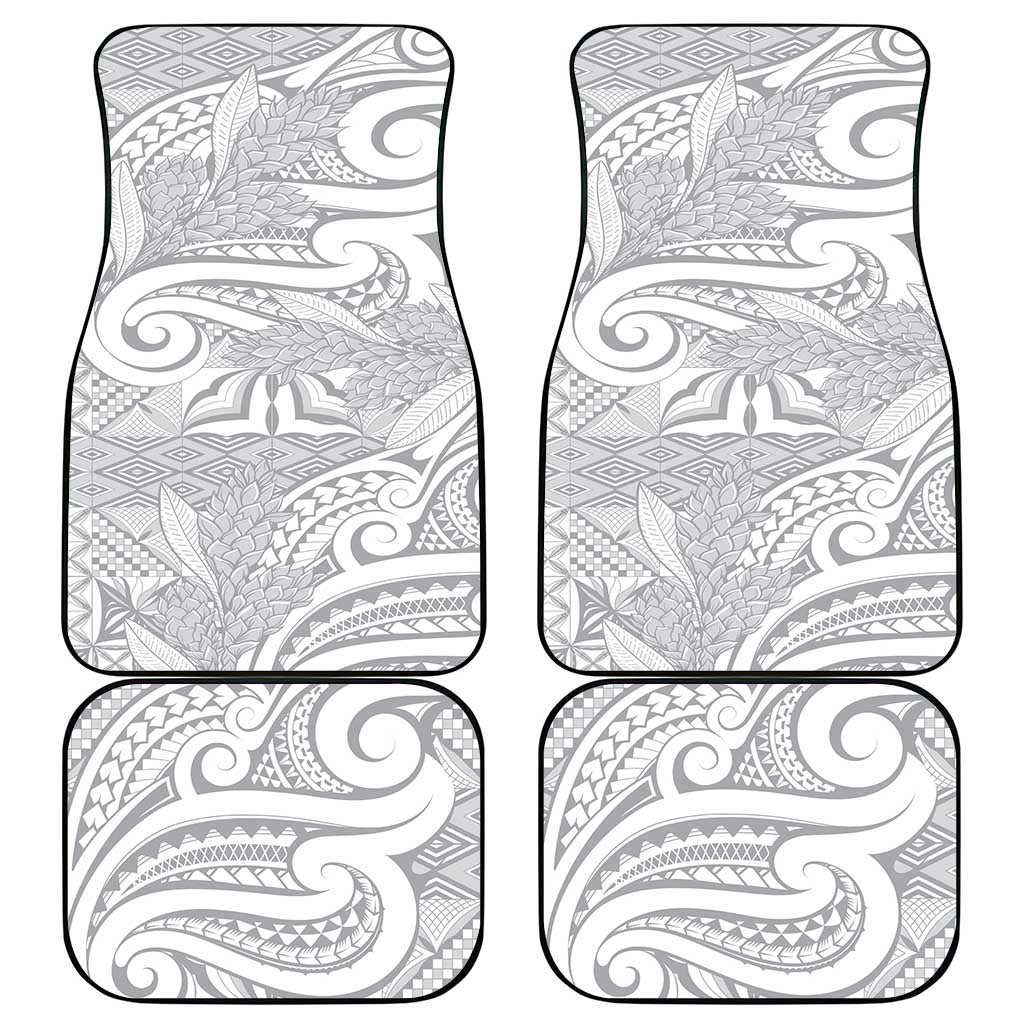 Lotu Tamaiti Samoa Siapo Car Mats White Sunday With Teuila Torch Ginger LT9 - Polynesian Pride