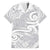 Lotu Tamaiti Samoa Siapo Family Matching Off Shoulder Short Dress and Hawaiian Shirt White Sunday With Teuila Torch Ginger