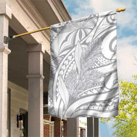 Lotu Tamaiti Samoa Siapo Garden Flag White Sunday With Teuila Torch Ginger LT9 House Flag White - Polynesian Pride