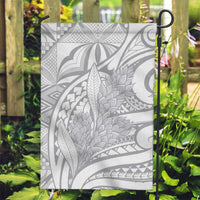 Lotu Tamaiti Samoa Siapo Garden Flag White Sunday With Teuila Torch Ginger LT9 Garden Flag White - Polynesian Pride