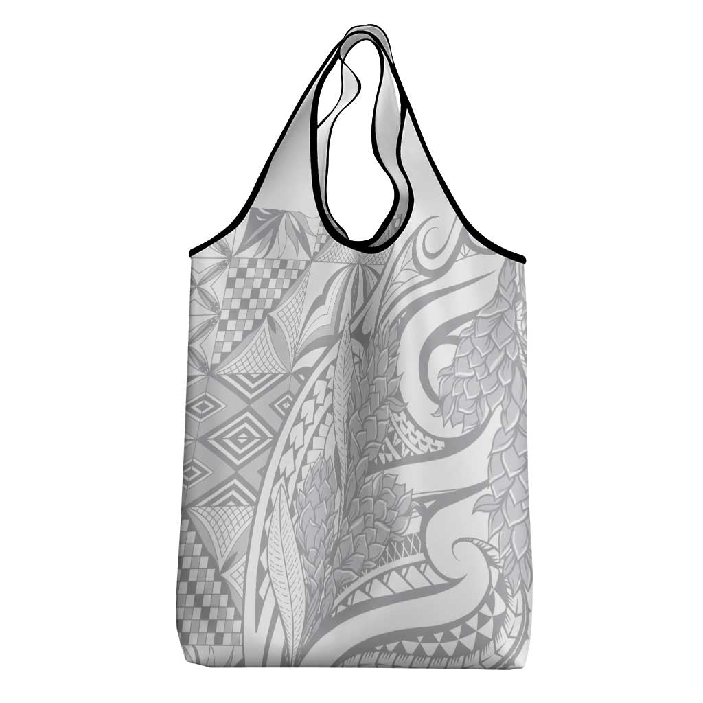 Lotu Tamaiti Samoa Siapo Grocery Bag White Sunday With Teuila Torch Ginger LT9 - Polynesian Pride