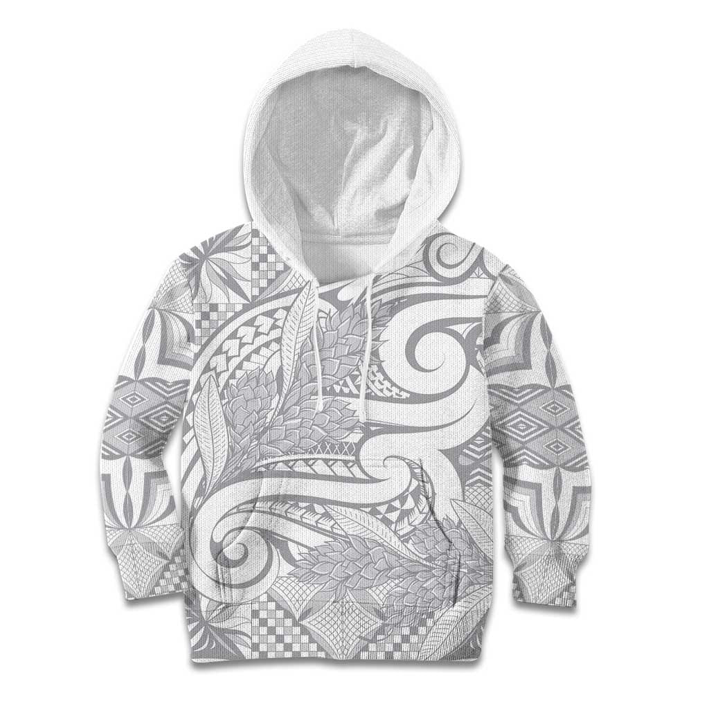 Lotu Tamaiti Samoa Siapo Kid Hoodie White Sunday With Teuila Torch Ginger LT9 Hoodie White - Polynesian Pride