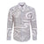 Lotu Tamaiti Samoa Siapo Long Sleeve Button Shirt White Sunday With Teuila Torch Ginger