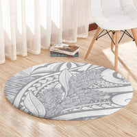 Lotu Tamaiti Samoa Siapo Round Carpet White Sunday With Teuila Torch Ginger LT9 - Polynesian Pride