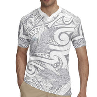 Lotu Tamaiti Samoa Siapo Rugby Jersey White Sunday With Teuila Torch Ginger LT9 - Polynesian Pride
