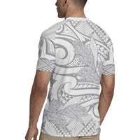 Lotu Tamaiti Samoa Siapo Rugby Jersey White Sunday With Teuila Torch Ginger LT9 - Polynesian Pride