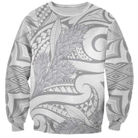 Lotu Tamaiti Samoa Siapo Sweatshirt White Sunday With Teuila Torch Ginger LT9 Unisex White - Polynesian Pride