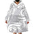 Lotu Tamaiti Samoa Siapo Wearable Blanket Hoodie White Sunday With Teuila Torch Ginger