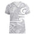 Lotu Tamaiti Samoa Siapo Women V-Neck T-Shirt White Sunday With Teuila Torch Ginger