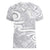 Lotu Tamaiti Samoa Siapo Women V-Neck T-Shirt White Sunday With Teuila Torch Ginger