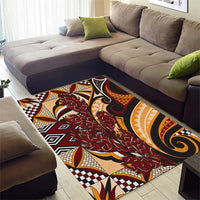 Vintage Samoa Siapo Area Rug With Teuila Torch Ginger LT9 - Polynesian Pride