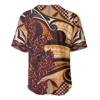 Vintage Samoa Siapo Baseball Jersey With Teuila Torch Ginger LT9 - Polynesian Pride