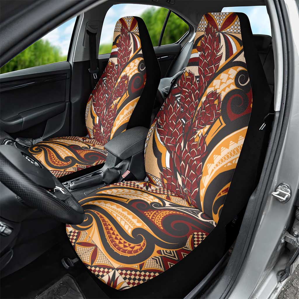 Vintage Samoa Siapo Car Seat Cover With Teuila Torch Ginger LT9 - Polynesian Pride