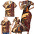 Vintage Samoa Siapo Family Matching Short Sleeve Bodycon Dress and Hawaiian Shirt With Teuila Torch Ginger