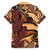 Vintage Samoa Siapo Family Matching Short Sleeve Bodycon Dress and Hawaiian Shirt With Teuila Torch Ginger