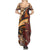 Vintage Samoa Siapo Family Matching Summer Maxi Dress and Hawaiian Shirt With Teuila Torch Ginger