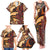 Vintage Samoa Siapo Family Matching Tank Maxi Dress and Hawaiian Shirt With Teuila Torch Ginger