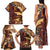 Vintage Samoa Siapo Family Matching Tank Maxi Dress and Hawaiian Shirt With Teuila Torch Ginger